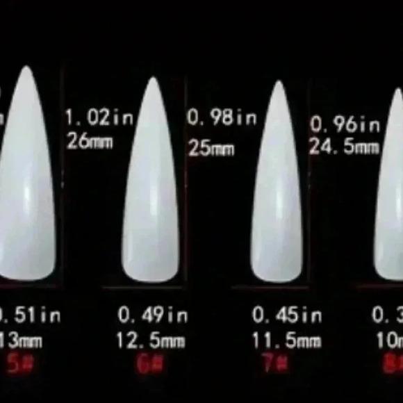 #32 24pcs Glossy Long Stiletto Press-On Nails - Wine Red Gradient with Stripe - Picture 5 of 10